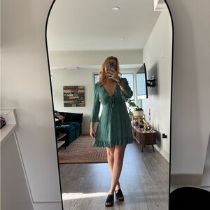 Auguste The Label Teal Long Sleeve Dress